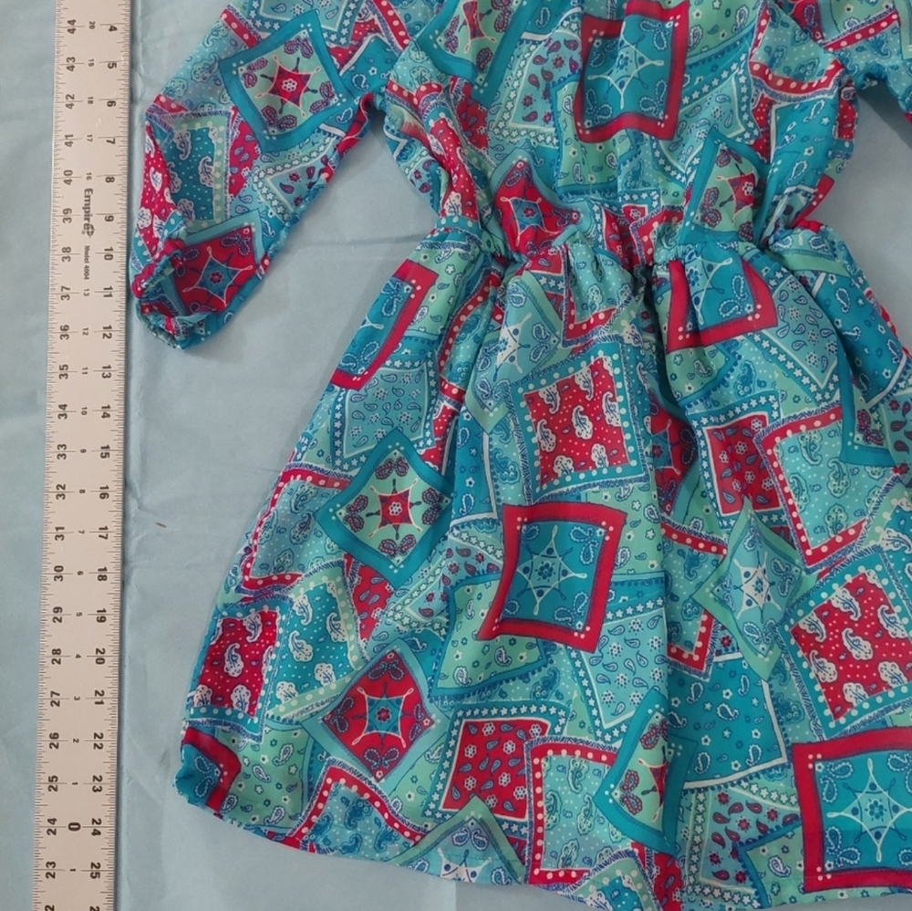 Girls Dress Multi Colored Patterned, Size Small - Picture 5 of 7